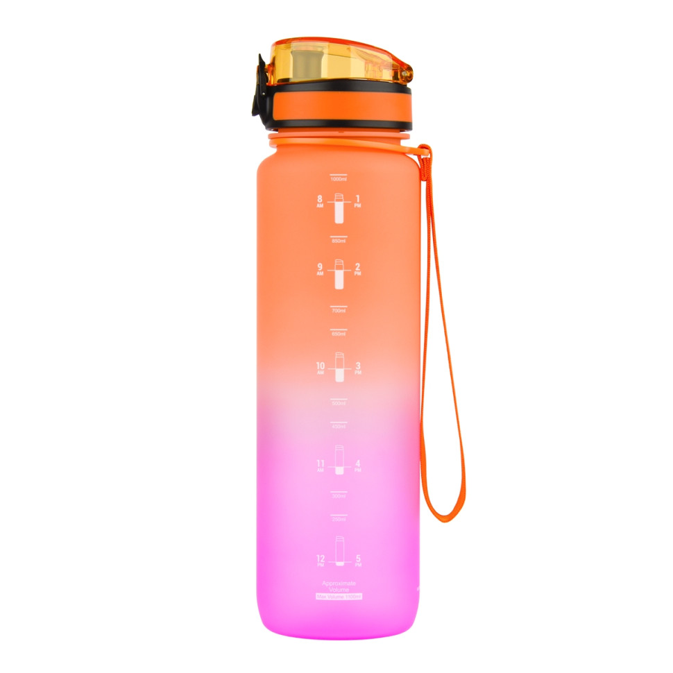 Пляшка для води UZSPACE 3038(Orange-Pink) 1000 мл, помаранчево-рожева