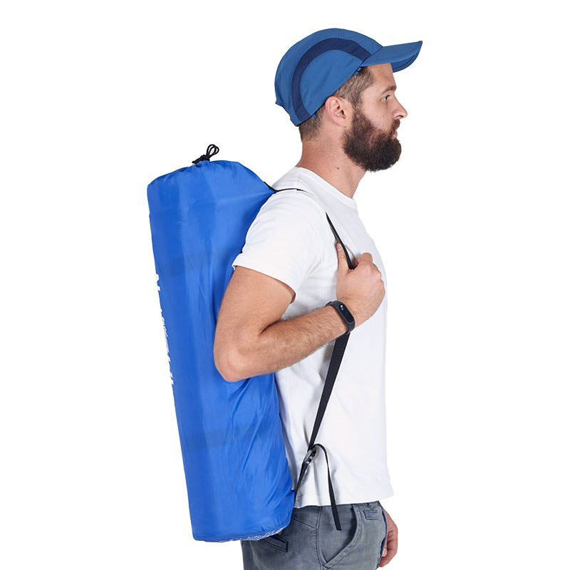 Самонадувающийся коврик двухместный с подушкой NH18Q010-D Naturehike 6927595784457, 25 мм, синий
