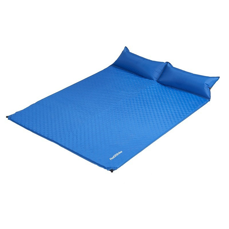 Самонадувающийся коврик двухместный с подушкой NH18Q010-D Naturehike 6927595784457, 25 мм, синий