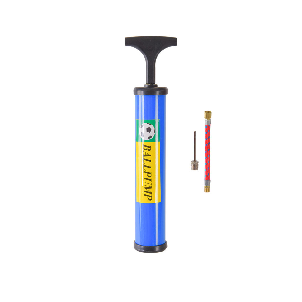 Ручний насос для м'ячів Bambi N41504(Blue) 25 см, голка для накачування та гнучкий шланг