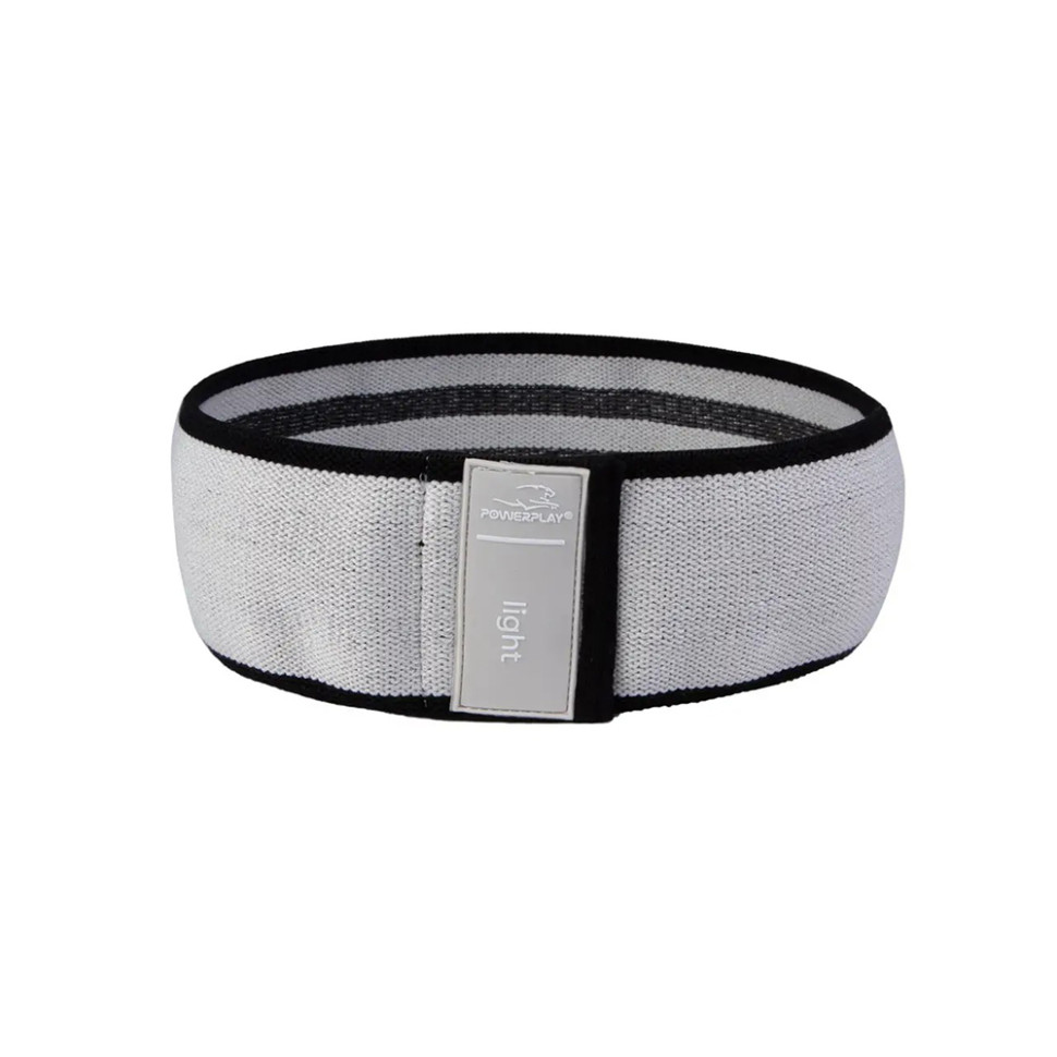 Резинка для фитнеса тканевая PowerPlay PP_4111_Grey_S, 64cm, серый