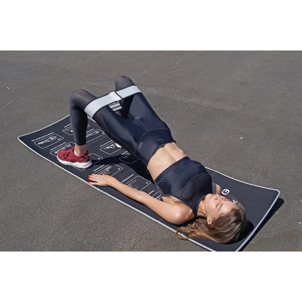 Резинка для фитнеса тканевая PowerPlay PP_4111_Grey_S, 64cm, серый