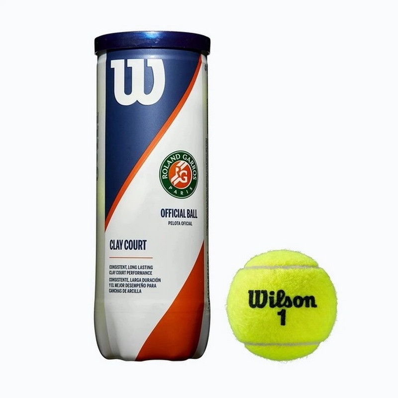 М'ячі для великого тенісу ROLAND GARROS CLAY CT 3 BALL Wilson WRT125000, 3 шт