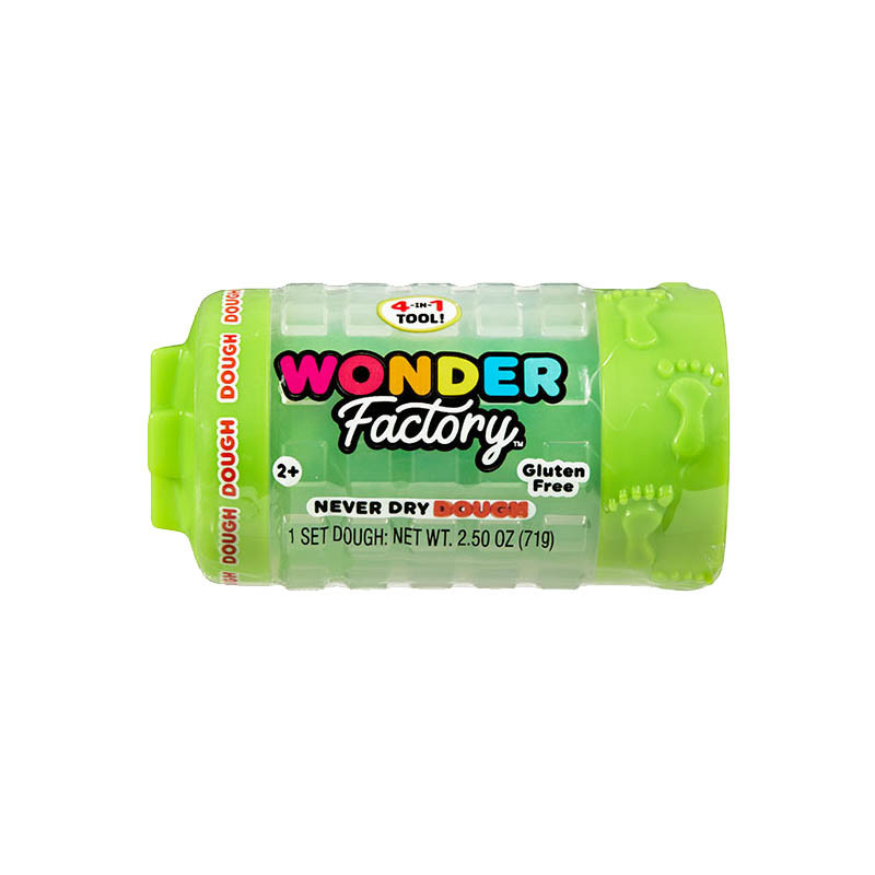 Незастигаюча маса для ліплення в баночці Wonder Factory 595120(Green) 5x5x8 см