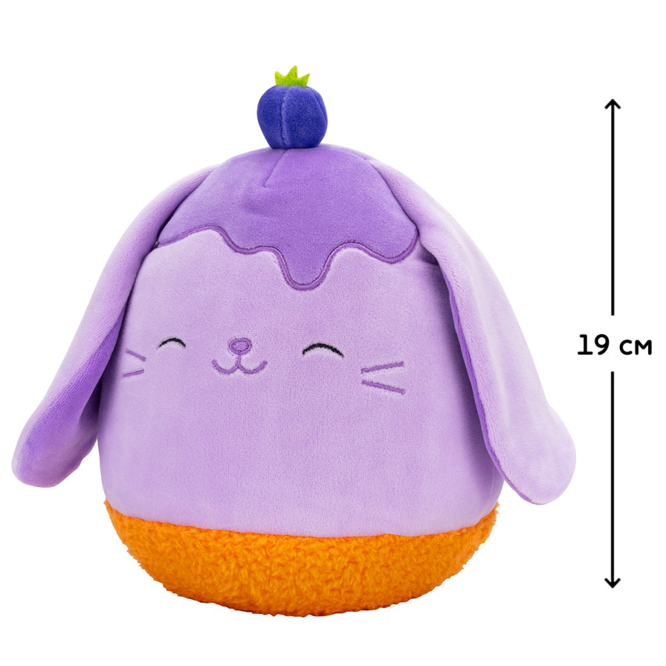 Дитяча м'яка іграшка Чорничний Кролик Squishmallows SQER01208, 19 см