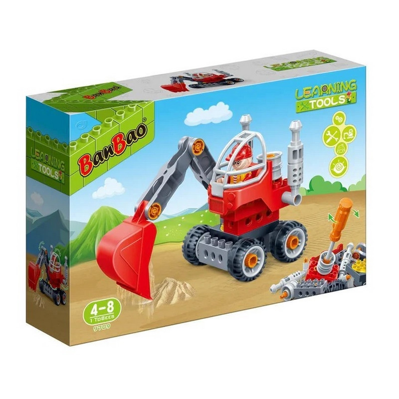 Конструктор детский «Эскаватор» Learning Tools BanBao 9709, 22 элемента