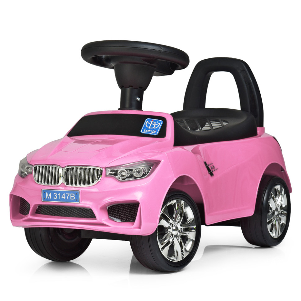 Дитяча каталка-толокар Bambi M 3147B-8 з музикою та світлом рожева