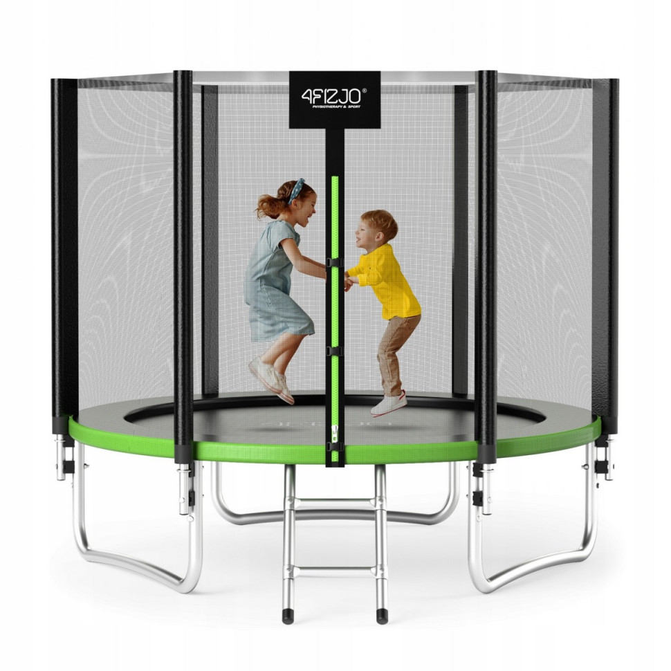 Батут с внутренней сеткой Classic 4FIZJO P-5907739314123 Black/Green 8FT 252 см 