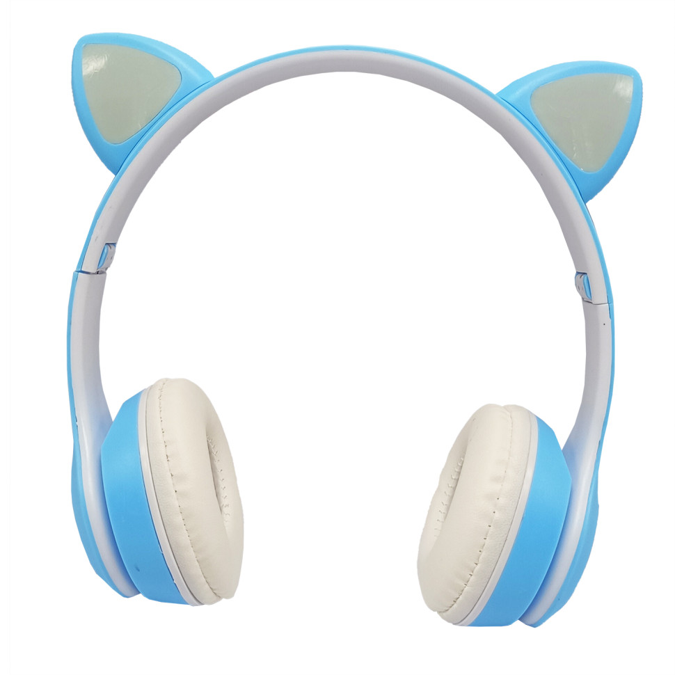 Детские наушники с кошачьими ушками Bambi VIV-23M(Blue)