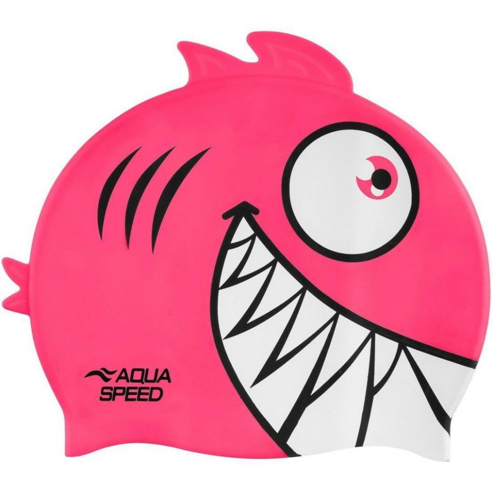Шапка для плавания ZOO Pirana 9698 Aqua Speed 246-03 пиранья, розовый, OSFM
