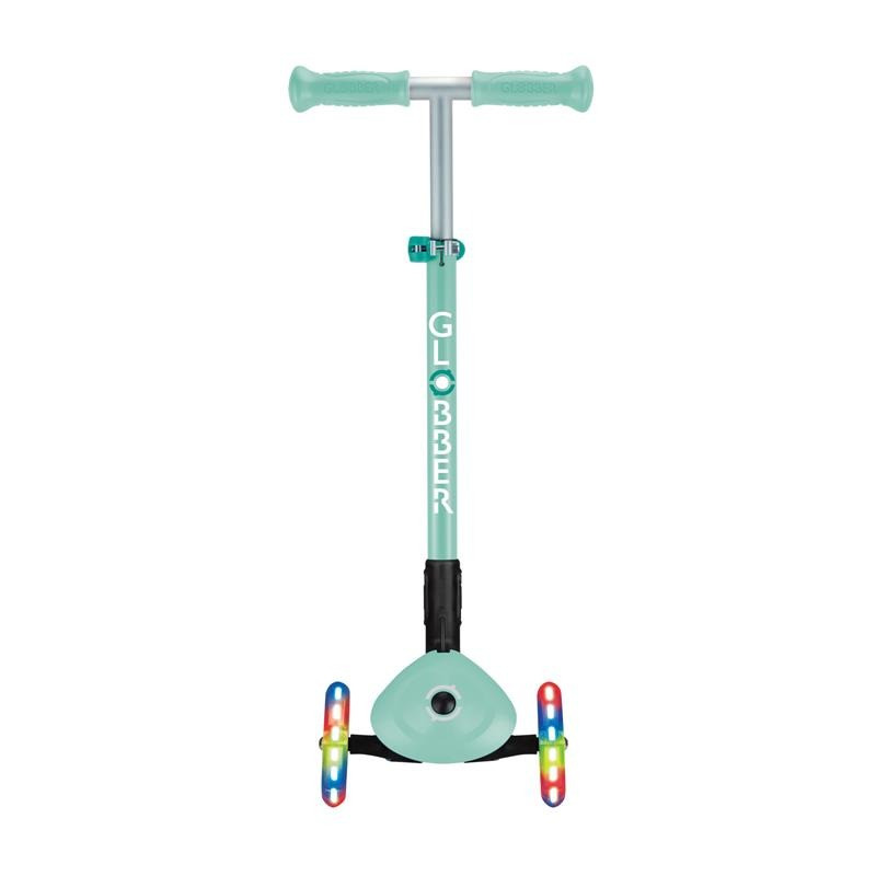 Самокат трехколесный PRIMO FOLDABLE LIGHTS GLOBBER 432-206-3 мятный, до 50 кг