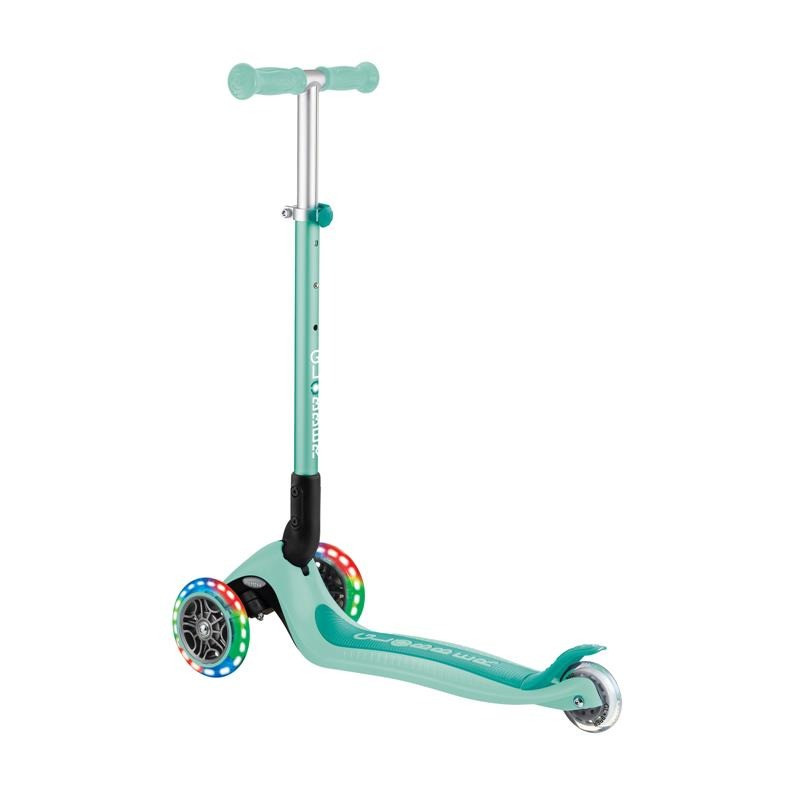 Самокат трехколесный PRIMO FOLDABLE LIGHTS GLOBBER 432-206-3 мятный, до 50 кг