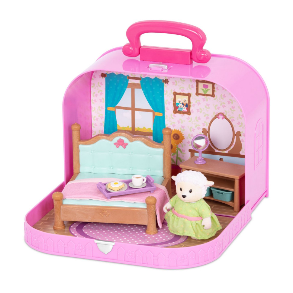 Игровой набор Li'l Woodzeez Кейс фиолетовый (Спальня) с аксессуарами WZ6598Z