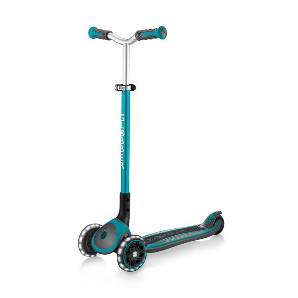 Самокат детский MASTER LIGHTS GLOBBER 662-105-2 бирюзовый, колеса с подсветкой