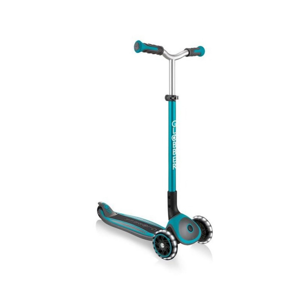 Самокат детский MASTER LIGHTS GLOBBER 662-105-2 бирюзовый, колеса с подсветкой