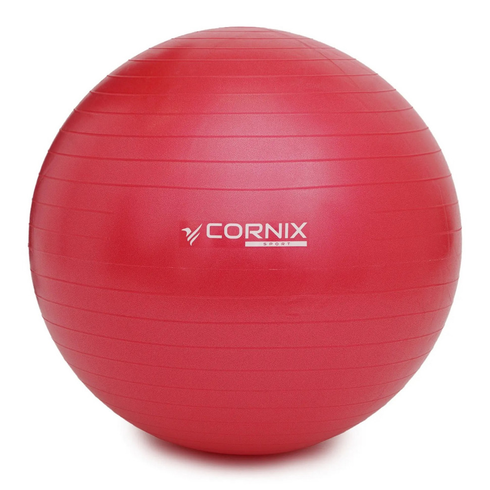 М'яч для фітнесу (фітбол) Cornix XR-0252 Red 85 см, Anti-Burst
