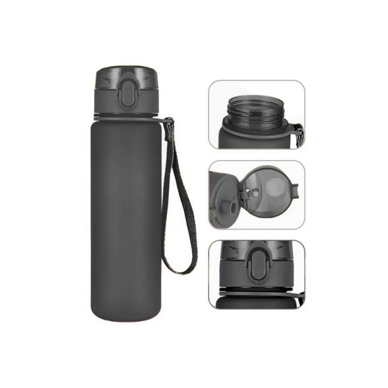 Спортивна пляшка для води AquaFlow EasyFit EF-7004-BK 800 мл, чорна