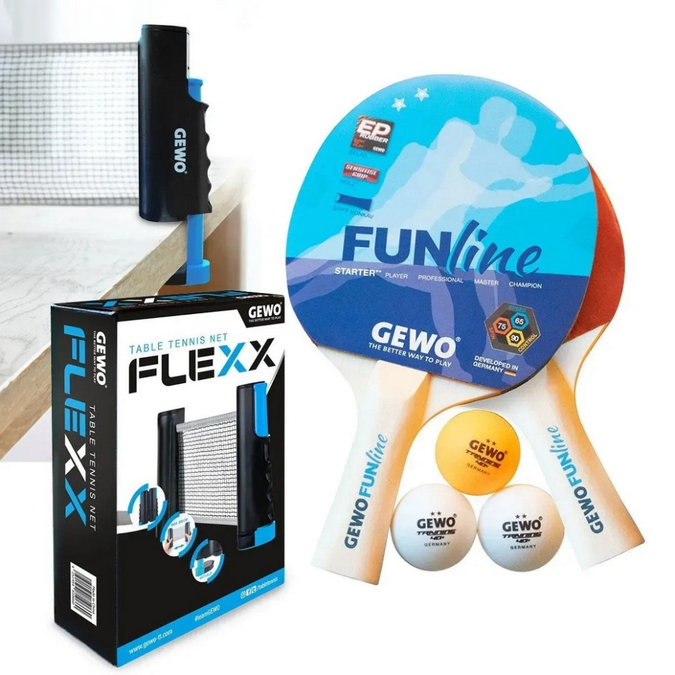Набір для настільного тенісу Double-Fun Flexx Gewo 931293 + сітка 