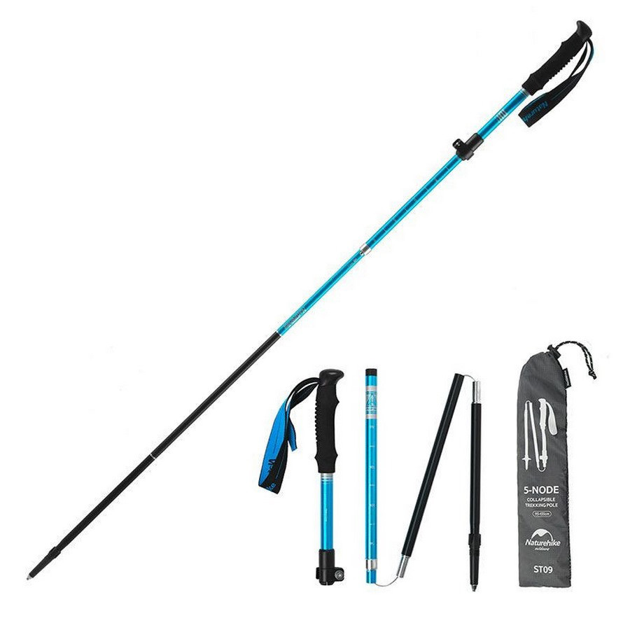 Треккинговые палки NH17D009-Z Naturehike 6927595766941, 115-135 см, голубые 