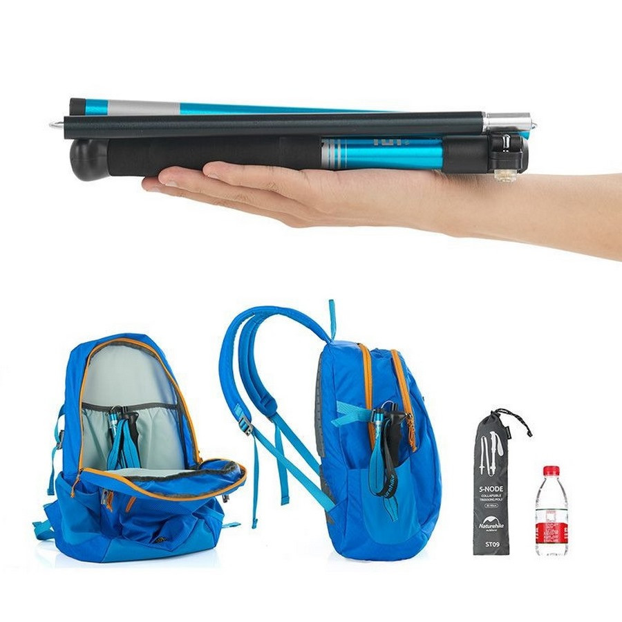 Треккинговые палки NH17D009-Z Naturehike 6927595766941, 115-135 см, голубые 