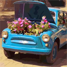 Картина по номерам "Цветочное ретро" Art Craft 10517-AC 40х40 см