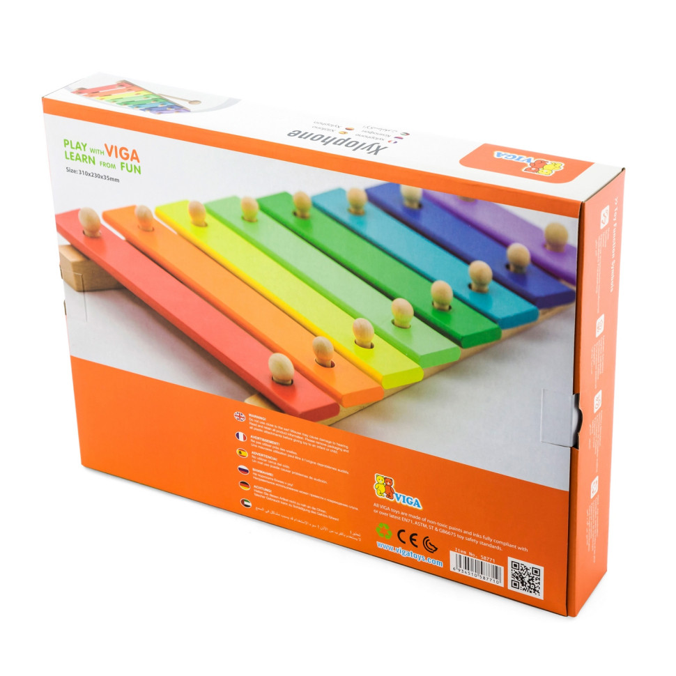 Музыкальная игрушка Ксилофон Viga Toys 58771 деревянный