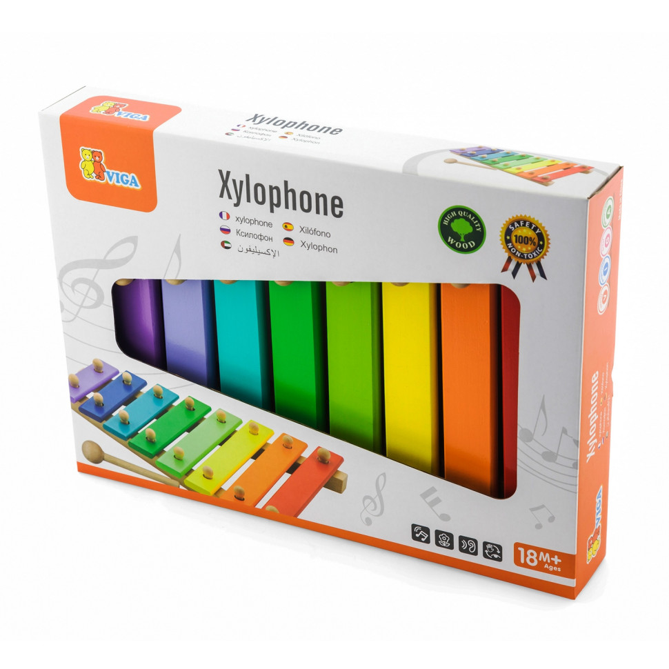 Музыкальная игрушка Ксилофон Viga Toys 58771 деревянный
