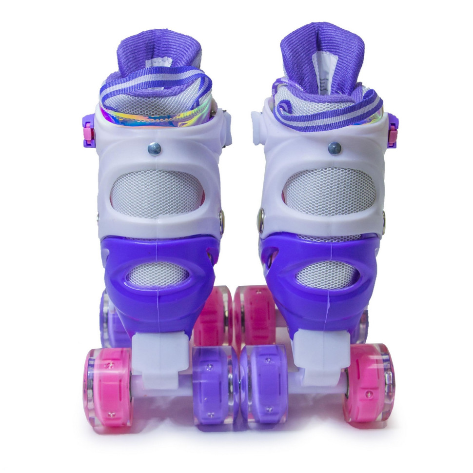 Дитячі ролики-квади Scale Sports 625609082 фіолетові, з підсвічуванням, розмір 34-37