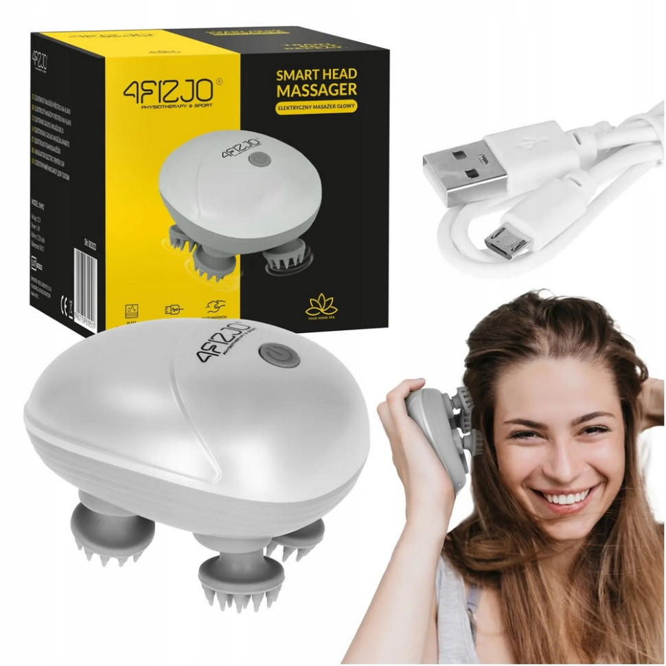 Электрический массажер для головы Smart Head Massager 4FIZJO 4FJ0619 White