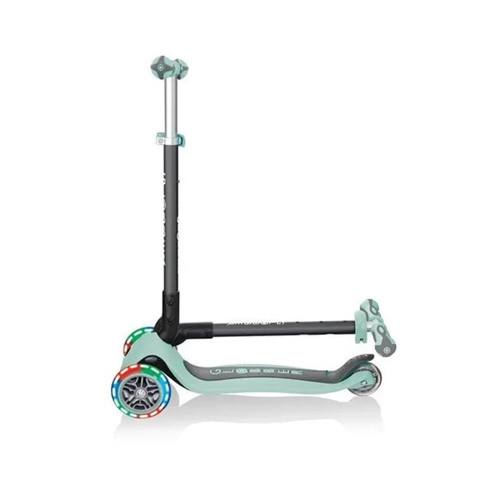 Детский самокат 3-х колесный GO UP DELUXE LIGHTS GLOBBER 646-206 мятный, 5в1, колеса светящиеся 20/50кг