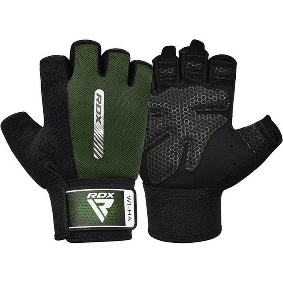 Рукавички для фітнесу W1 Half RDX Inc Limited WGA-W1HA-XL+ Green, XL