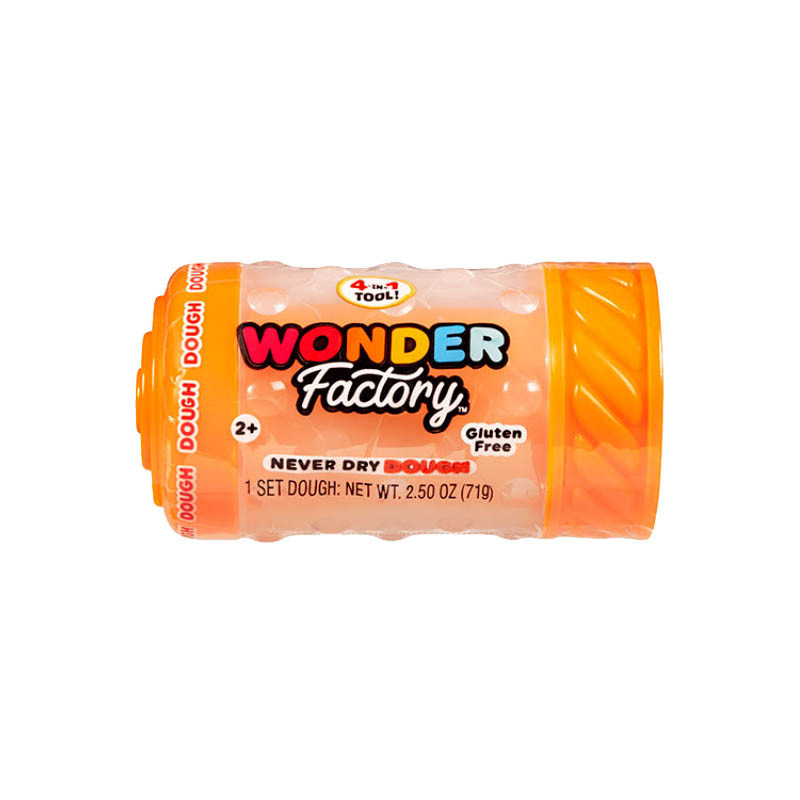 Незастигаюча маса для ліплення в баночці Wonder Factory 595120(Orange) 5x5x8 см