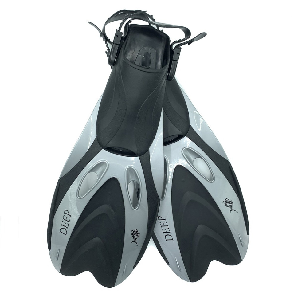 Ласти з відкритою п'ятою DLV Deep Newt NE-66-39-43-GR розмір SM/MD 39-43 сірі