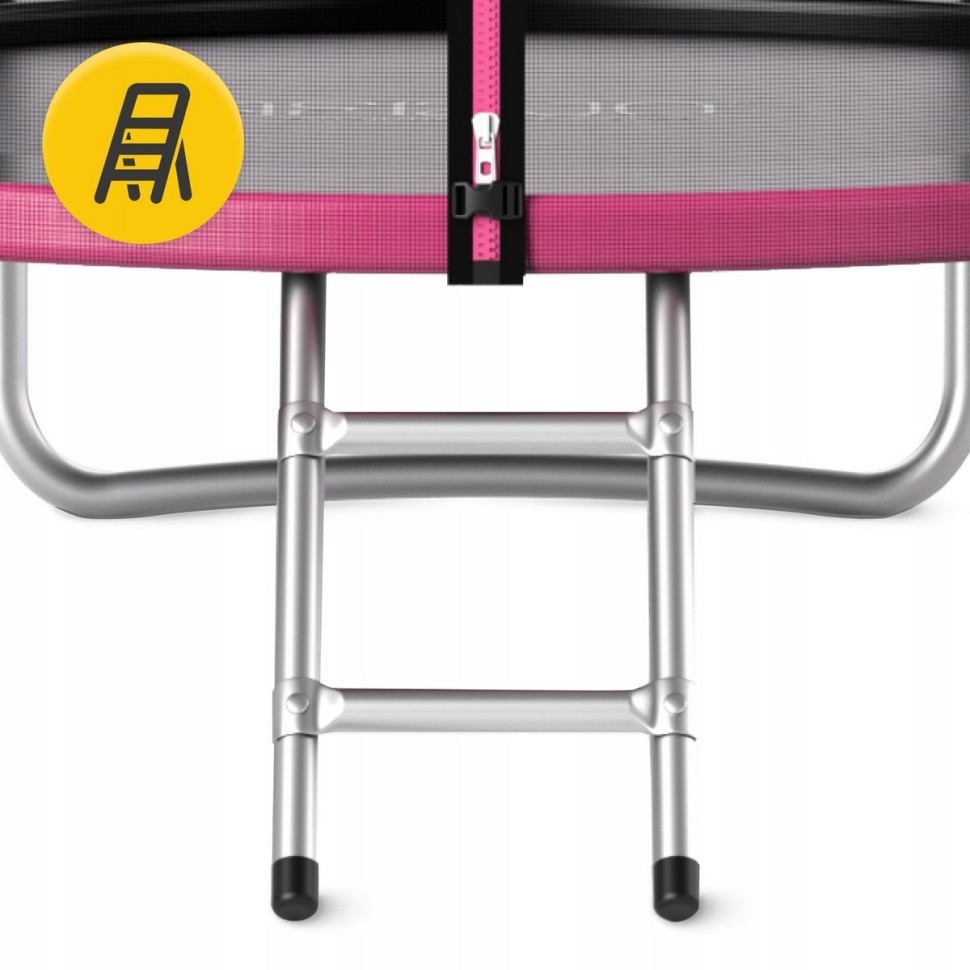 Батут з внутрішньою сіткою Classic 4FIZJO P-5907739314536 Black/Pink 8FT 252 см