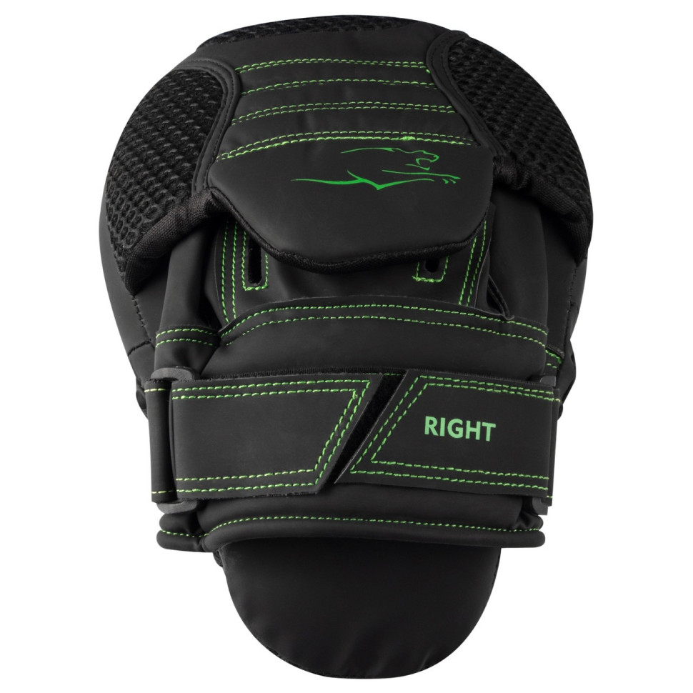 Лапы боксерские 3044 Pro Carbon Ultra Series PowerPlay PP_3044_Bl/Green, Черно-Зеленые [пара]