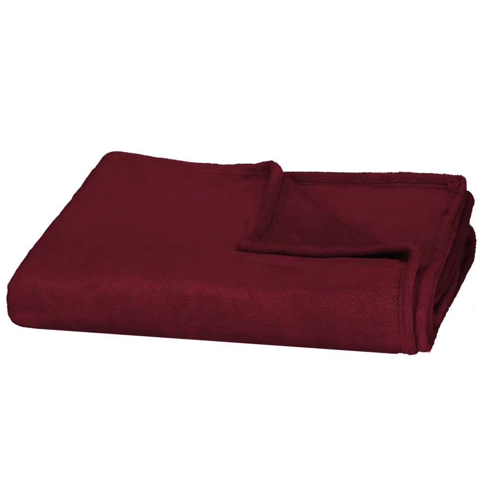 Плед-покрывало Luxurious Blanket Springos HA7203 темно-красный 150x200 см