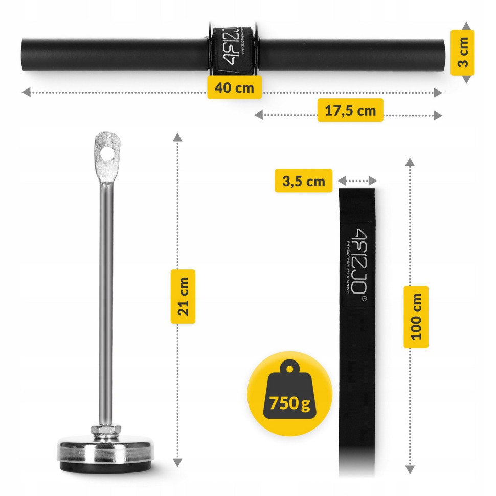 Тренажер для запястий и предплечий Wrist Roller 4FIZJO P-5905973400350 Black 