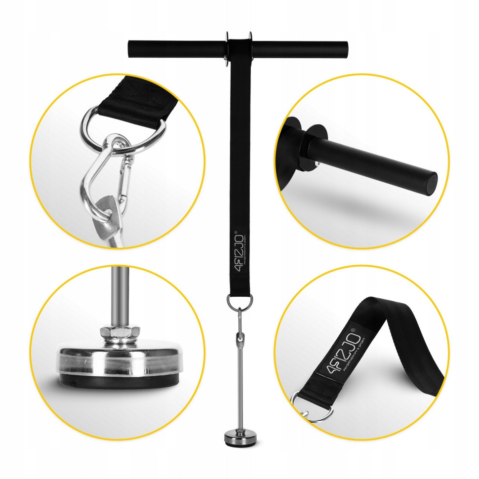 Тренажер для запястий и предплечий Wrist Roller 4FIZJO P-5905973400350 Black 