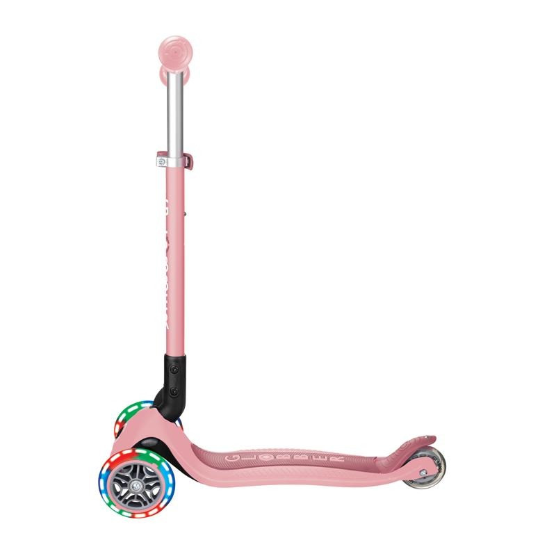 Самокат триколісний PRIMO FOLDABLE LIGHTS GLOBBER 432-211-3 пастельно-рожевий, до 50 кг