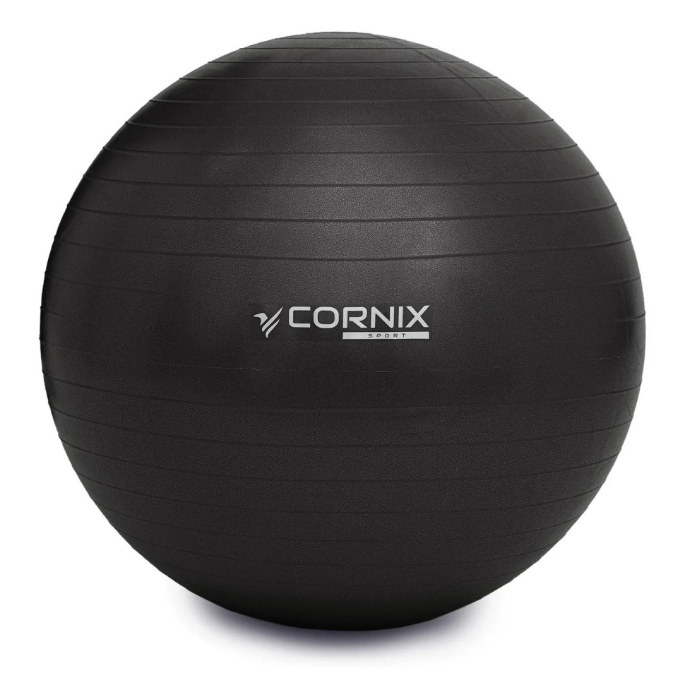 М'яч для фітнесу (фітбол) Cornix XR-0260 Black 85 см, Anti-Burst 
