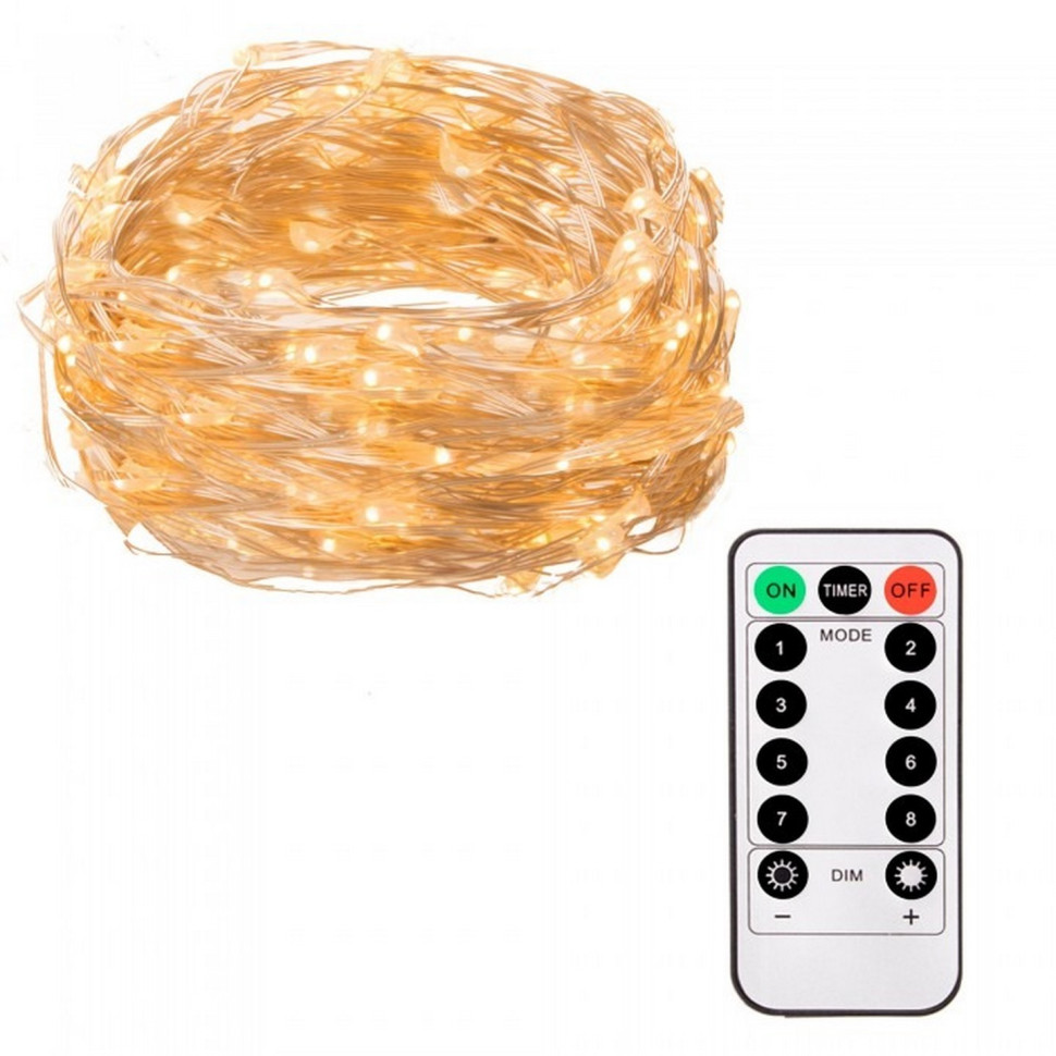 Гирлянда на батарейках Springos CL0105, 4.9 м 50 LED-Pilot, Warm White