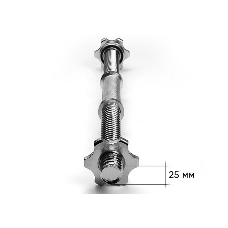 Гантельний гриф EasyFit EF-8047, 50 см Ø 25 мм, хромований