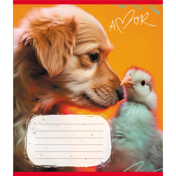 Тетрадь ученическая "Животные" Leader 012-500394K-2 в клетку, 12 листов (959050)