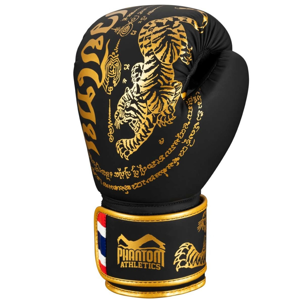 Боксерські рукавиці Muay Thai Phantom PHBG2938-16 Black Gold 16 унцій (Бинти в подарунок)