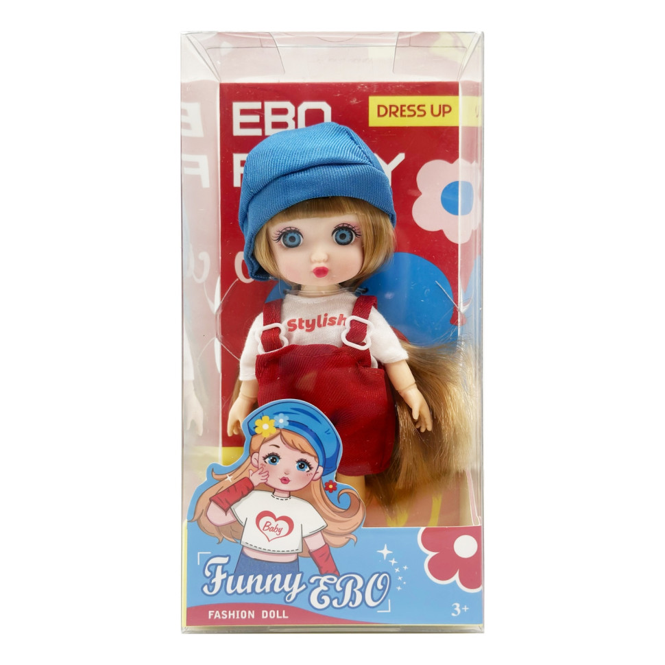 Кукла шарнирная для девочек Funny EBO Bambi DH2368B(Blue) 15 см