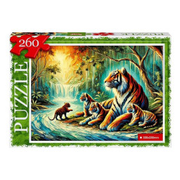 Пазл классический "Тигры" Danko Toys С260-14-11, 260 элементов