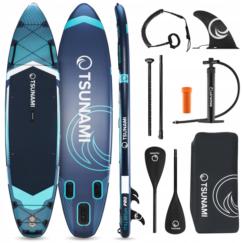 Надувная SUP доска PRO TSUNAMI P-5905973405607 с веслом 350 см