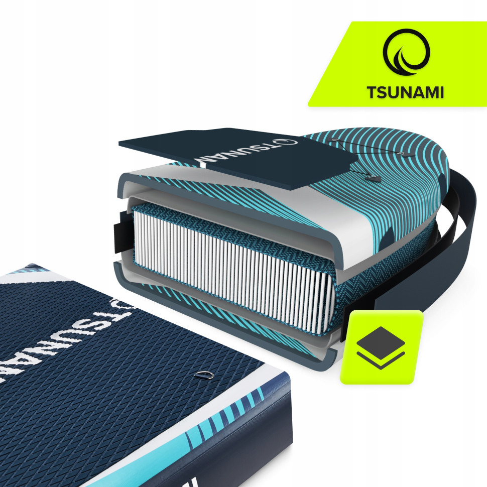 Надувная SUP доска PRO TSUNAMI P-5905973405607 с веслом 350 см