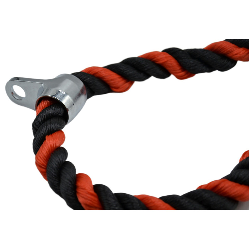 Канат для трицепса з подвійним хватом Triceps Rope Power System PS-4041_Black, Black/Red