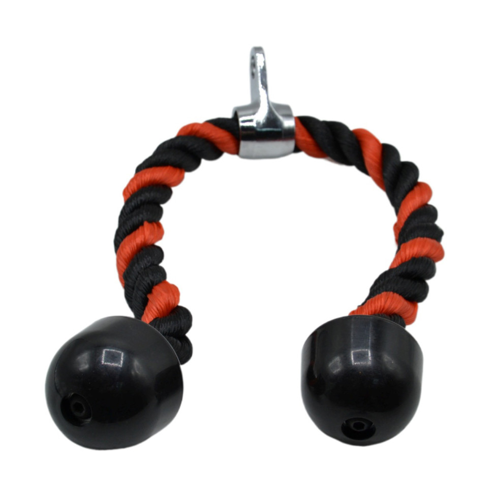Канат для трицепса з подвійним хватом Triceps Rope Power System PS-4041_Black, Black/Red